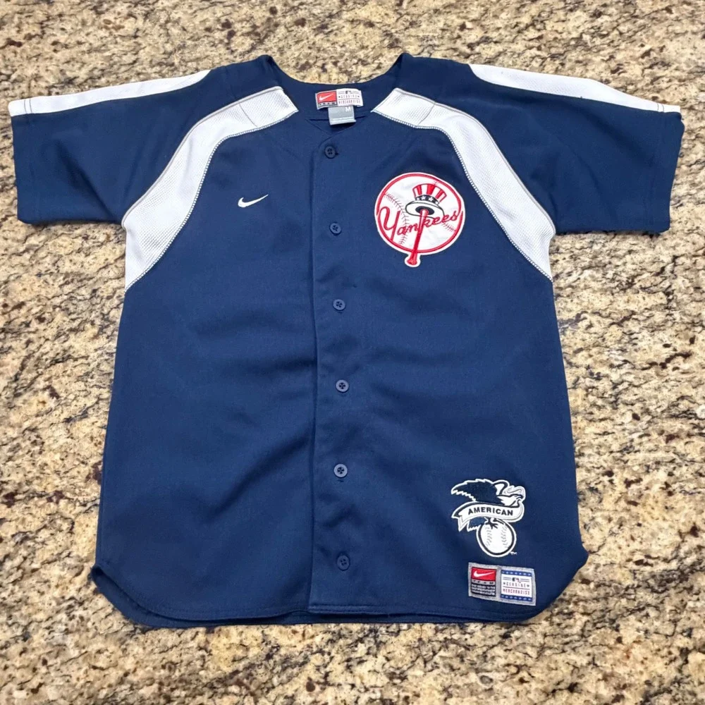 Nike‎ Boys New York Yankees Joba Chamberlain 62 Jersey Navy Blue Size M Medium